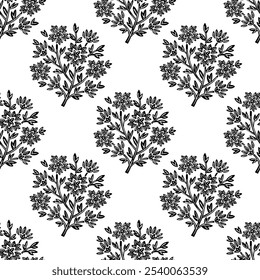 Floral Damask pattern Block print repeat vector file boho flower