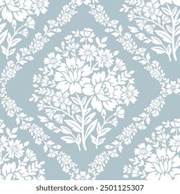 floral damask pattern repeat vector file boho floral flower damask pattern 