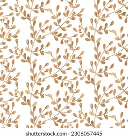 Floral damask pattern. Royal wallpaper. Vector illustration. EPS 10. gold leaf background