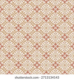 Diseño de azulejos sin costura de patrón de damasco floral, elegante decorativo patrón de damasco floral para el Fondo de pantalla y la materia textil, estilo asiático vintage patrón de damasco floral de fondo
