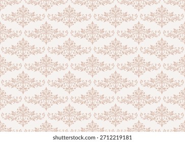 damasco floral sin patrón, Fondo de pantalla de Vector elegante del patrón del damasco, Vector clásico del patrón del damasco para el Fondo de pantalla, tela, marca, empaquetado, invitaciones, Boda, diseño lujoso.