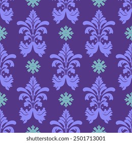 floral Damask Seamless Pattern ethnic Classical luxury royal Vintage, paisley elements ornament victorian seamless texture for wallpapers, textile for wallpapers