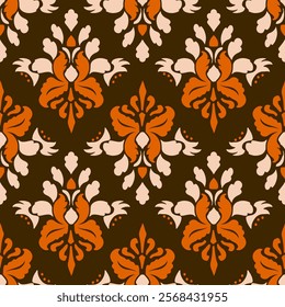 floral Damask Seamless Pattern ethnic Classical luxury royal Vintage, paisley elements ornament victorian seamless texture for wallpapers, textile for wallpapers
