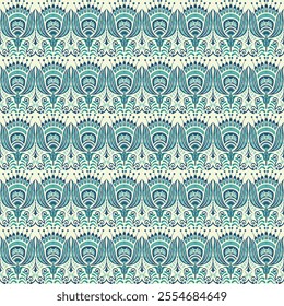 Floral damask seamless pattern pastel colors.motifs flowers ornament hand drawn vector elements.Ethnic traditional Asia, Africa,Latin
America illustration.Design for textile,neckerchief,wrap,decorate.