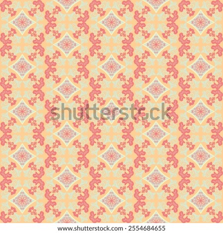 Floral damask seamless pattern pastel colors.motifs flowers ornament hand drawn vector elements.Ethnic traditional Asia, Africa,Latin
America illustration.Design for textile,neckerchief,wrap,decorate.