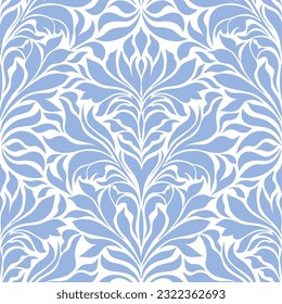 Floral damask seamless pattern. Vintage floral wallpaper.