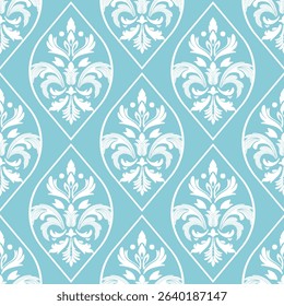 Floral Damask Seamless Vectors, And Illustrations