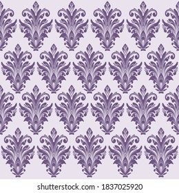 floral damask vector seamless pattern background