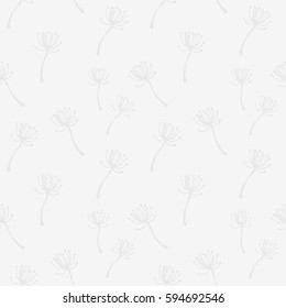 Floral Dandelion seamless pattern. 