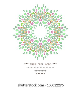 Floral decor with leaves 