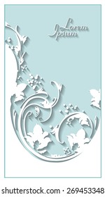 Floral decor on on a turquoise background background
