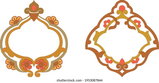 
Floral decor ornament for use of logos decoration