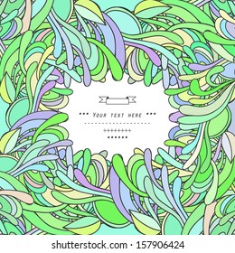 Floral decor with plants in vector