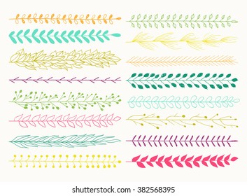 Floral decor set. Isolated.  Can be used for save the date, invitation, greeting, wedding cards, patterns and decor. 