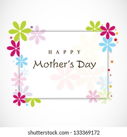 Floral decorated background for Happy Mothers Day.