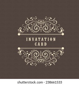 Floral decorated beautiful Invitation card design.