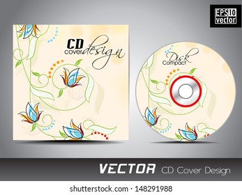 Floral decorated CD Cover for your business. 