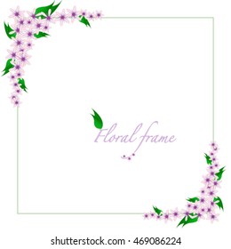 Floral decorated frame