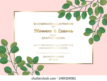 Floral decorated frame design template