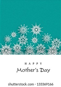 Floral decorated Happy Mothers Day background.