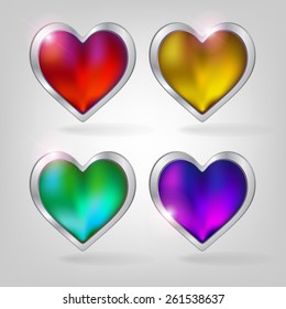 Floral decoration 3d heart in a metal frame, for a gift