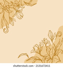 Floral Decoration Background brush stroke style