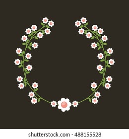 floral decoration beautiful frame vector illustration design