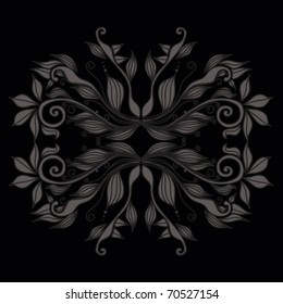floral decoration black and white