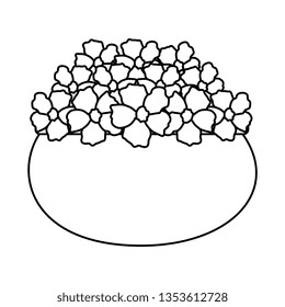 floral decoration in ceramic pot