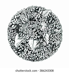 floral decoration circle