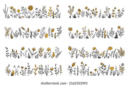 Floral Decoration in Doodle Style Illustration Vector Element