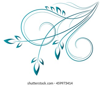 floral decoration of elements, vector graphics