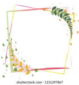 Floral decoration frame border isolated on white background , vector illustration.