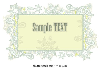 Floral decoration frame with place for your text
