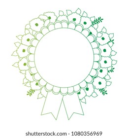 floral decoration with medal frame
