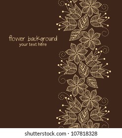 Floral decoration on a brown background