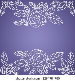 floral decoration square frame