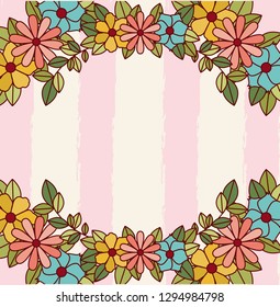 floral decoration square frame