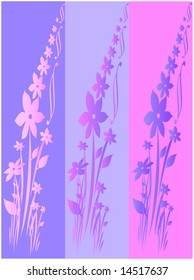 floral decoration in three similar color