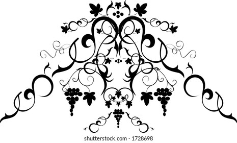Floral decoration vector