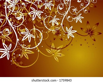 Decoración floral - vector