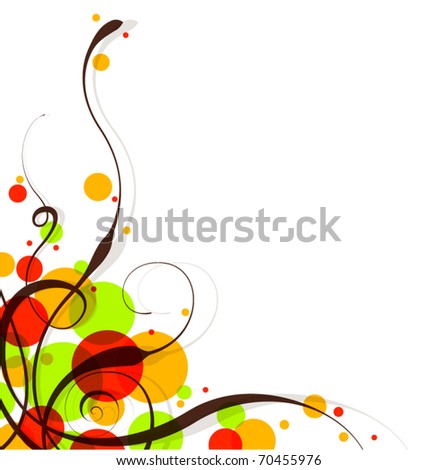 floral decoration vector background, ornate element for summer design