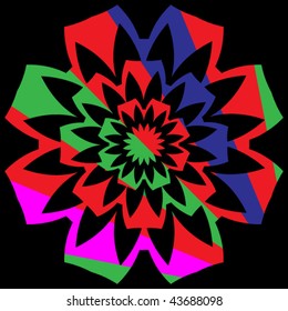 decoración floral, elemento de diseño vectorial