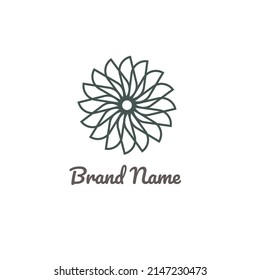 floral decoration vector design. floral icon. flower logo for jewelry company
