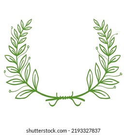 Floral Decoration Wedding Organizer Logo Design Template Line Illustration