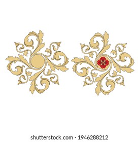 FLORAL DECORATIONS IN CLASSIC STYLE, ANCIENT VICTORIAN AND BAROQUE ORNAMENTS