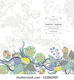 Floral decorations with flowers and leaves