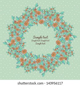  Floral decorations with flowers and leaves
