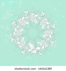  Floral decorations with flowers and leaves