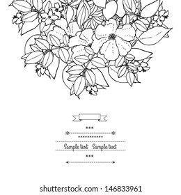 Floral decorations with flowers and leaves